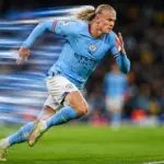Erling Haaland speed during a Manchester City Premier League match