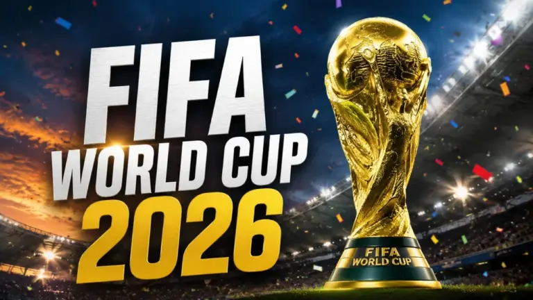 FIFA World Cup 2026 official match atmosphere featuring players during an international football match.