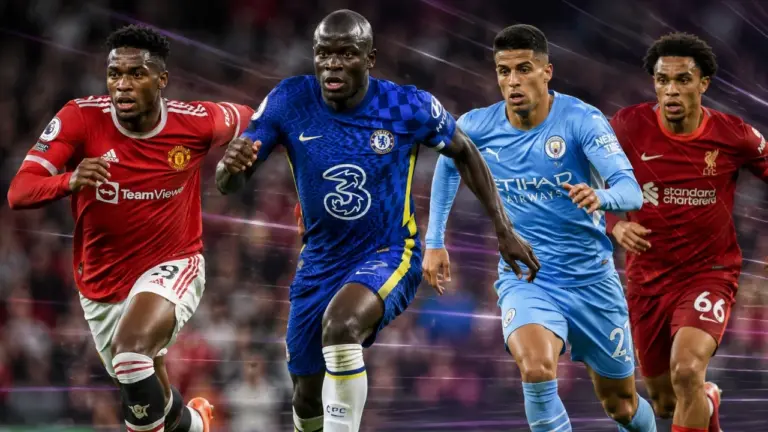Fastest Premier League players sprinting during a competitive Premier League match.