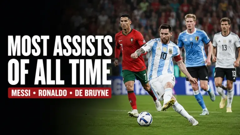 Lionel Messi and Cristiano Ronaldo among the football players with the most assists of all time.