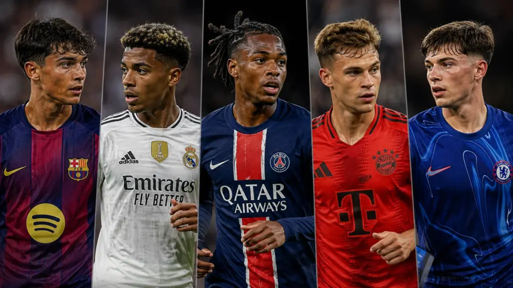 Young football stars competing at the highest level in European football